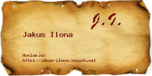 Jakus Ilona névjegykártya